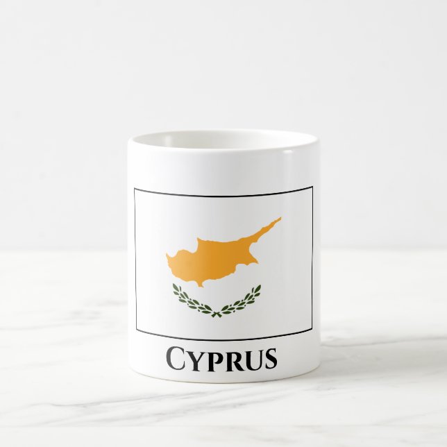 Cypern Flagga Kaffemugg (Center)