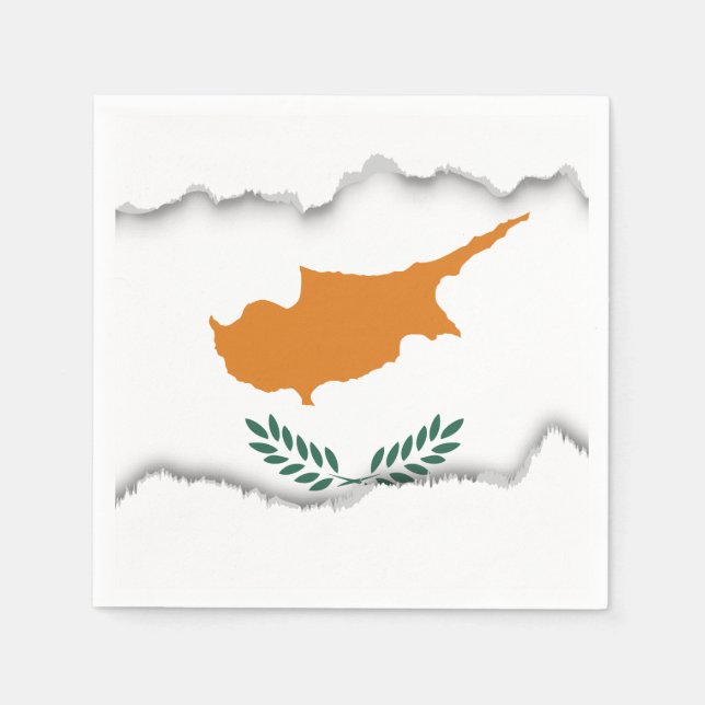 Cypern Flagga Pappersservett (Framsidan)