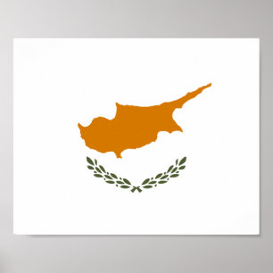 Cypern Flagga Poster