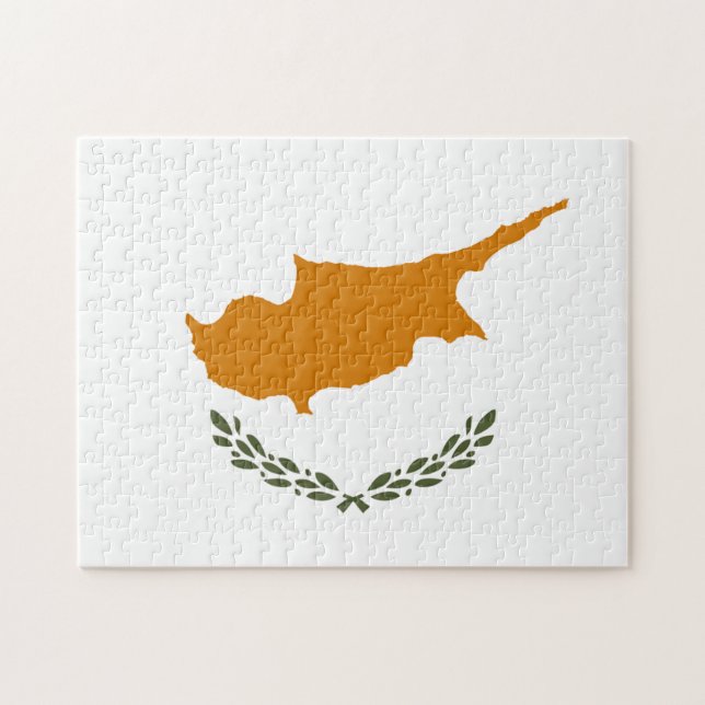 Cypern Flagga Pussel (Horisontell)