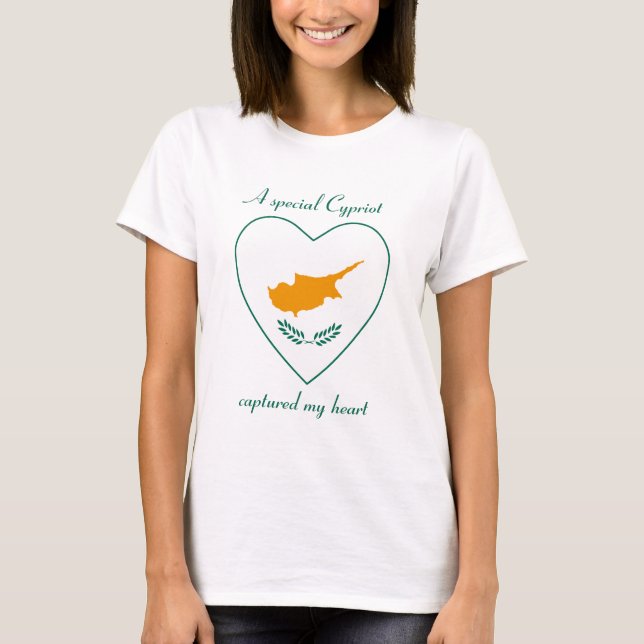 Cypern Flagga Söt T-Shirt (Framsida)