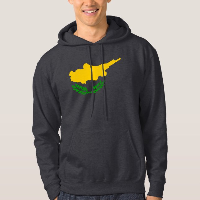 Cypern flagga sweatshirt med luva (Framsida)