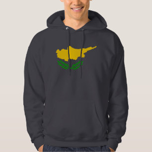 Cypern flagga sweatshirt med luva