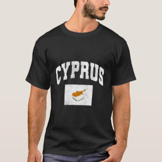 Cypern Flagga Throwback T Shirt