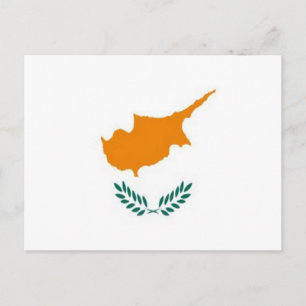 Cypern - Flagga - Vykort