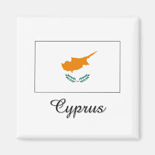 Cypern flaggadesign magnet