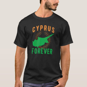 Cypern Forever Cypriotisk Land Ö Map Kontur T Shirt