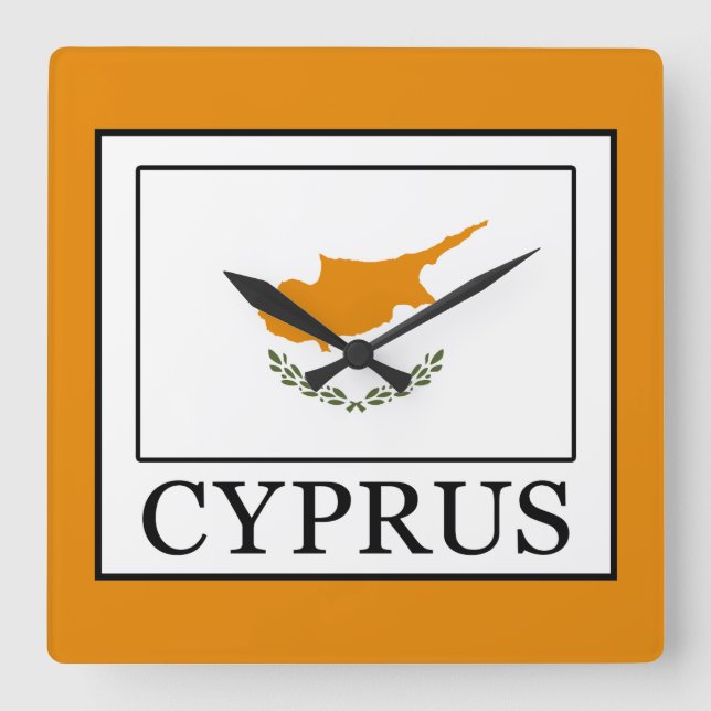 Cypern Fyrkantig Klocka (Framsida)