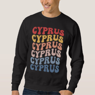 Cypern Groovy Retro Cypriotisk Lång Ärmad Tröja