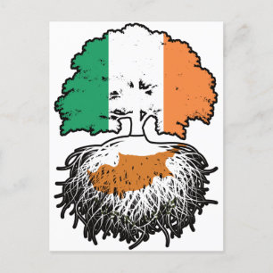 Cypern, Irland, Träd, Flagga Vykort