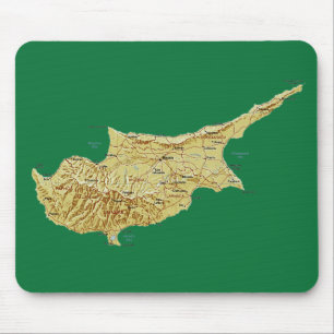 Cypern karta Mousepad Musmatta
