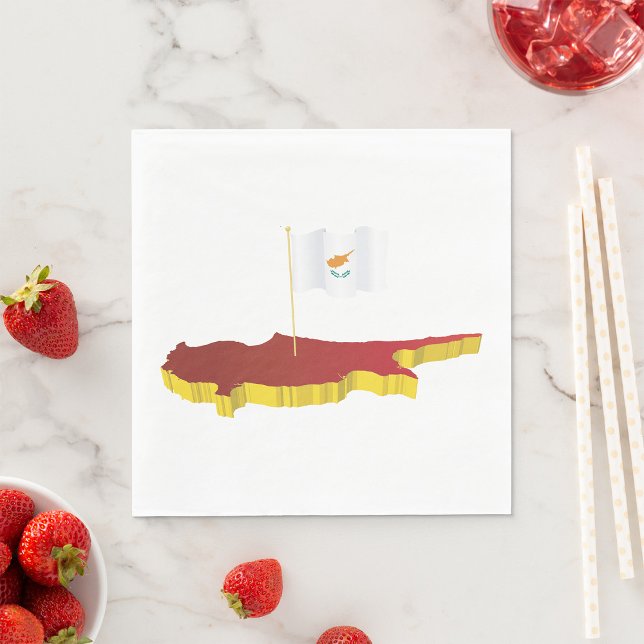 Cypern Karta Pappersservett (Skapare uppladdad)