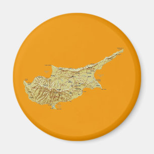 Cypern kartamagnet magnet