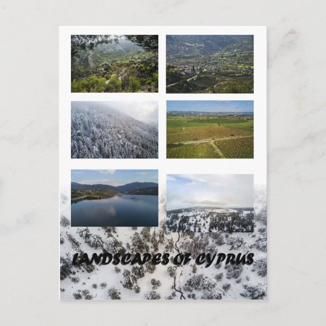 Cypern landskap vykort (Framsida)