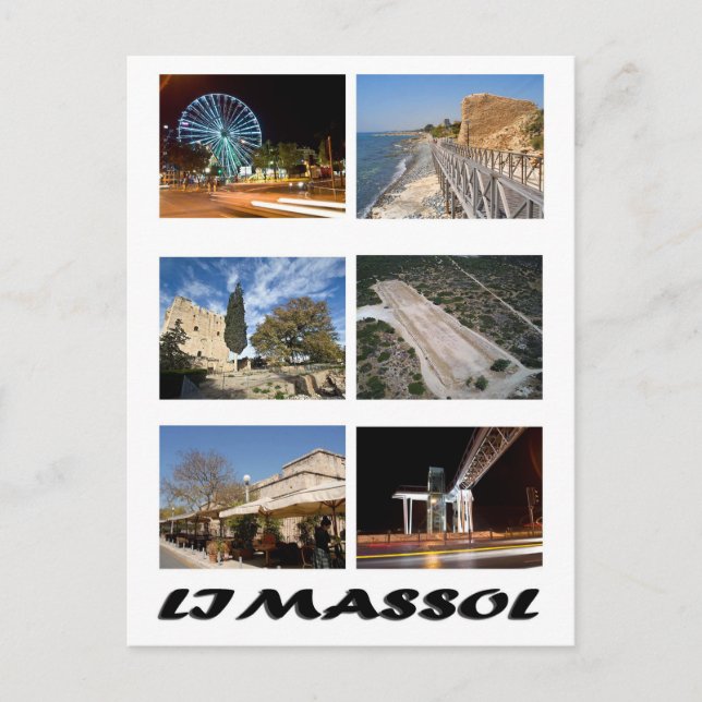 Cypern Limassol-vykort Vykort (Framsida)