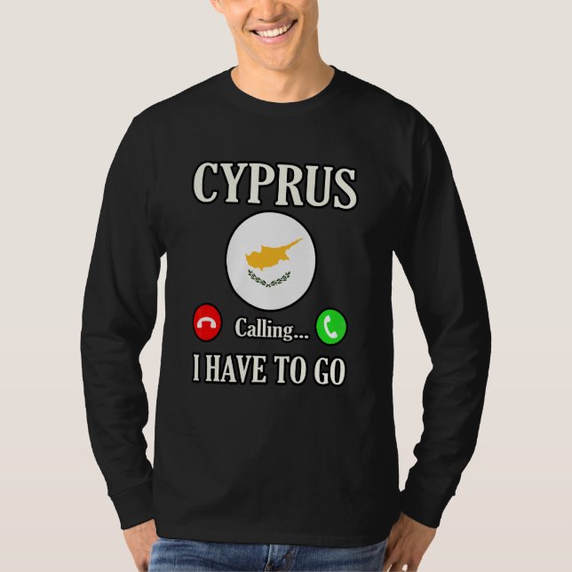 Cypern ropar jag måste åka t shirt (Framsida)