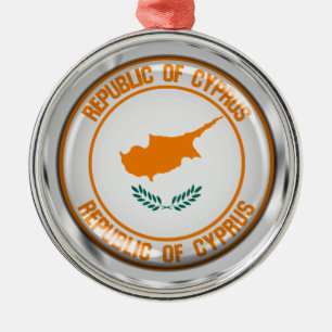 Cypern rundaEmblem Julgransprydnad Metall