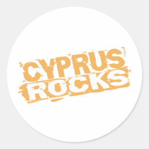 Cypern Sten Runt Klistermärke