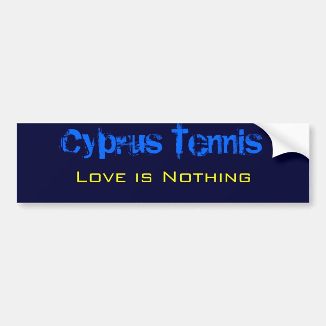 Cypern tennis, kärlek är ingenting bildekal (Framsidan)