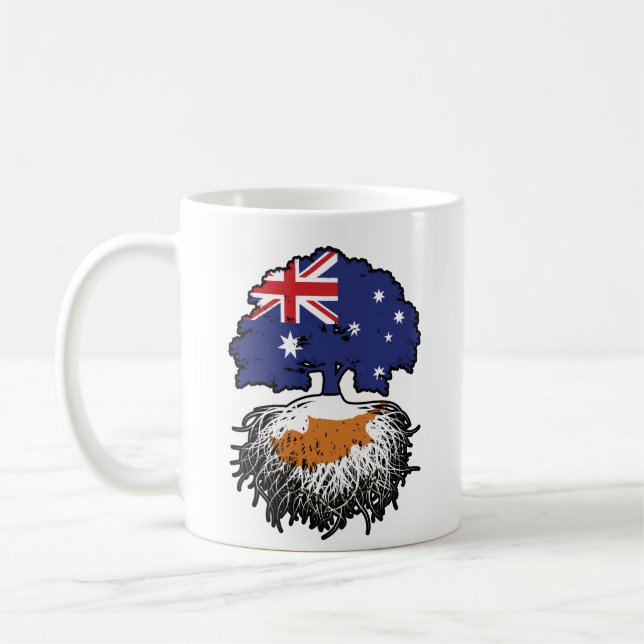 Cyperns australiska Australiens Träd-rötter Kaffemugg (Vänster)