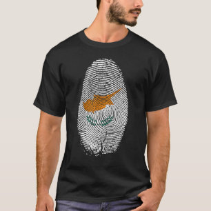 Cyperns fingeravtryck av Flagga finns i mitt DNA f T Shirt