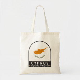 Cyperns Flagga Emblem Distress Vintage Tygkasse