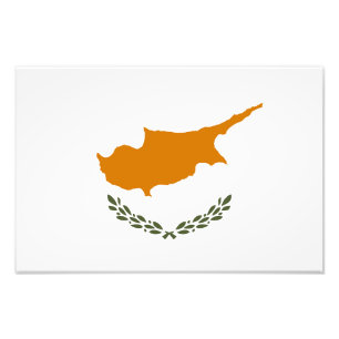 Cyperns flagga fototryck