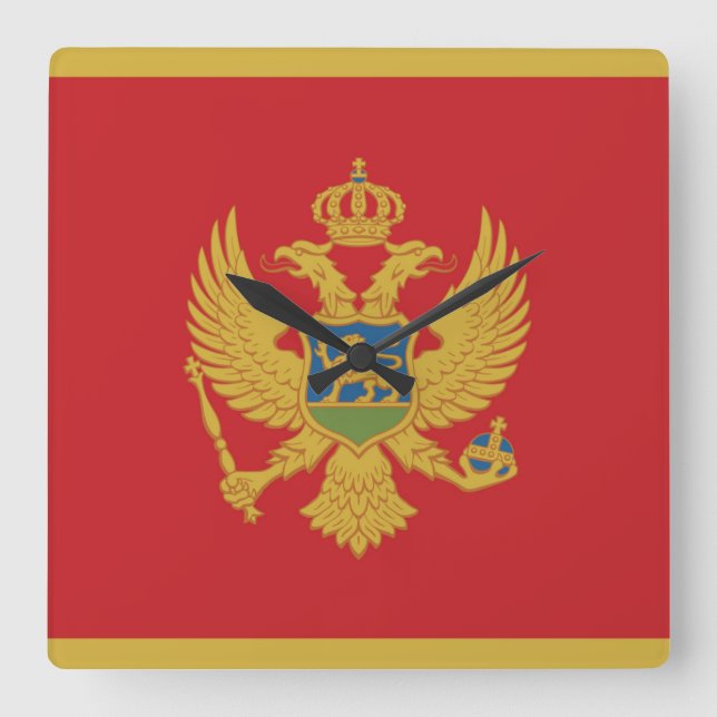 Cyperns flagga Fyrkantig väggklocka (Framsida)