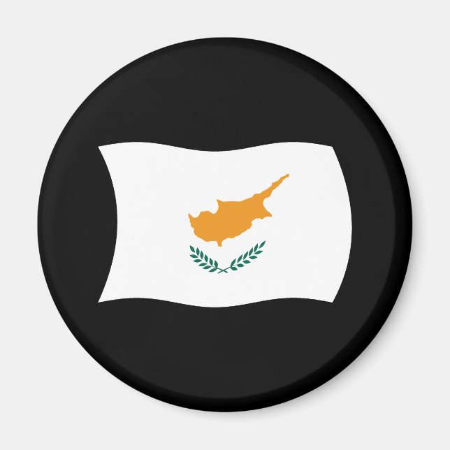 Cyperns flagga Magnet (Framsidan)