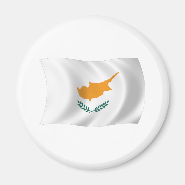 Cyperns flagga Magnet (Framsidan)