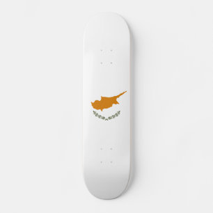Cyperns flagga mini skateboard bräda 18,5 cm