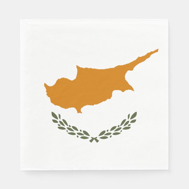 Cyperns flagga pappersservett (Framsidan)