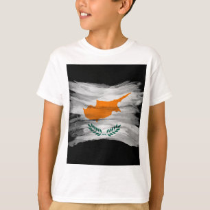 Cyperns flagga-penseldrag, flagga t shirt