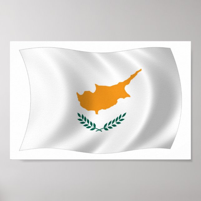 Cyperns flagga Postertryck Poster (Framsidan)