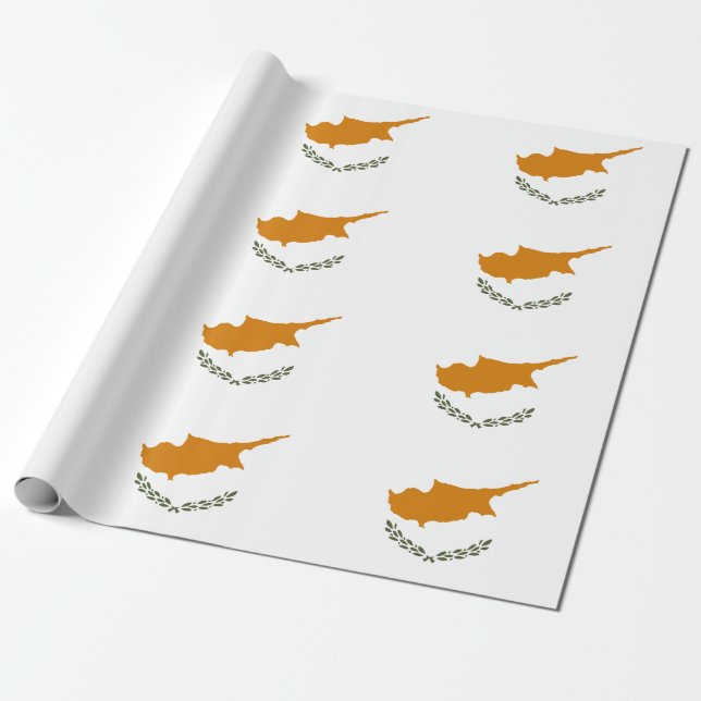 Cyperns flagga presentpapper (Utrullad)