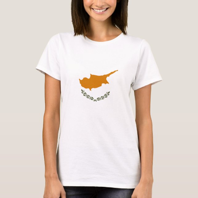 Cyperns flagga t shirt (Framsida)