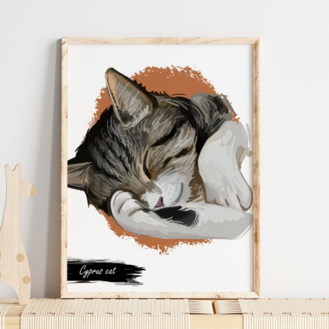 Cyperns kateutskrift | Skriv ut kattvägg Poster (Skapare uppladdad)