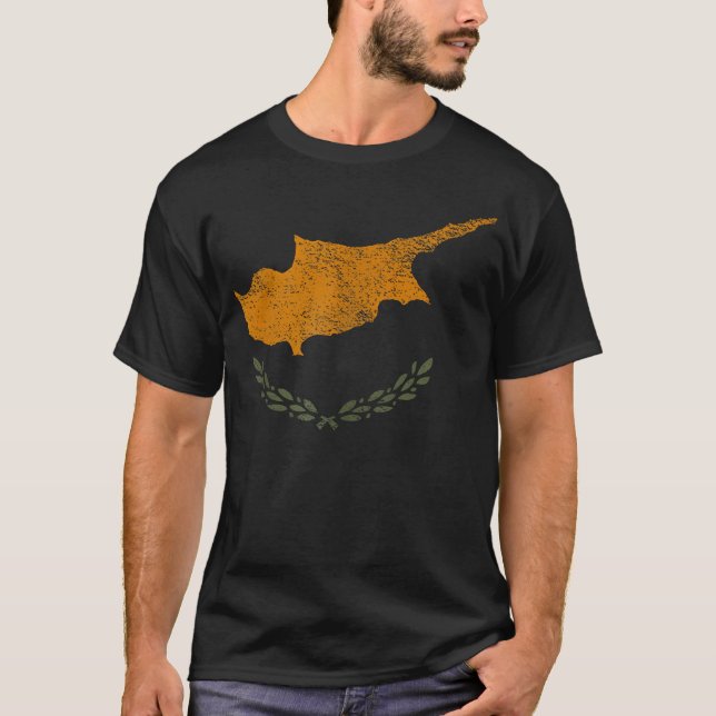 Cyperns nationalflagga t shirt (Framsida)