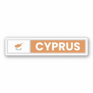 Cyperns nationella Flagga Klistermärken