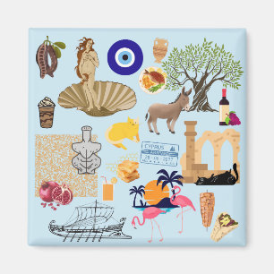 Cyperns symboler Travel Älskare Magnet