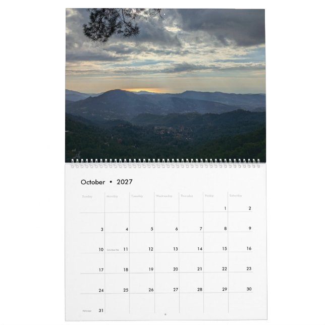 Cyperns troodokalender kalender (Oct 2027)