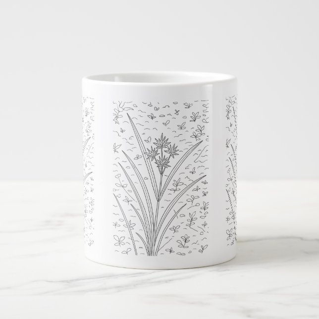 Cyperus esculentus - Gult Nutsedge Jumbo Mugg (Framsidan)