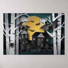 Cypress Forest, Cemetery och Fladdermus Poster