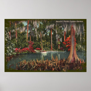 Cypress Gardens Florida Kanvastryck Poster