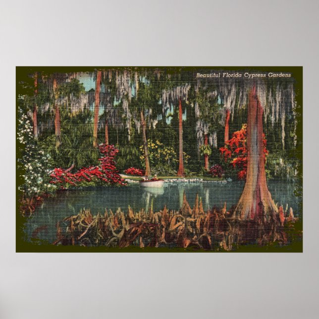 Cypress Gardens Florida Kanvastryck Poster (Framsidan)