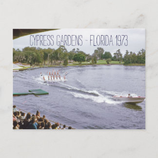 Cypress Gardens Vatten Ski Show Vintage Inspired Vykort