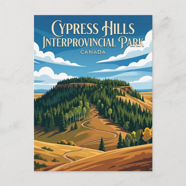 Cypress Hills Interprovincial Park Kanada Vykort (Framsida)