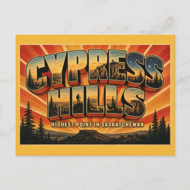 Cypress Hills Interprovincial Park Saskatchewan  Vykort (Framsida)