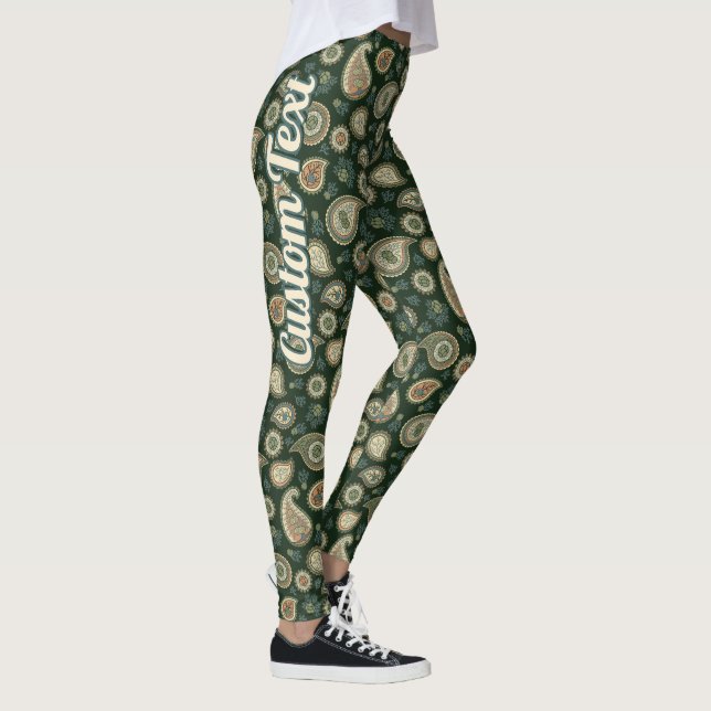 Cypress Paisley Mönster Leggings (Höger)