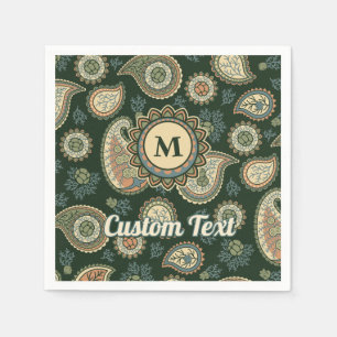 Cypress Paisley Mönster Napkins Pappersservett